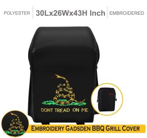Don't Tread On Me Gadsden Grill Cover 30 inch Gas Grill Cover Waterproof UV Resistant BBQ Grill Cover Fits Most Brands of Grills