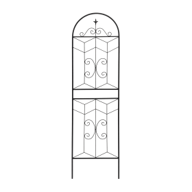 4 Pack Metal Garden Trellis 71" x 19.7" Rustproof Trellis for Climbing Plants Outdoor Flower Support Black