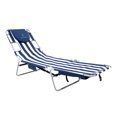 Backpack Chaise Lounge, Facedown Beach Camping Chair w/Storage Bag