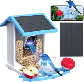 Smart Bird Feeder with Camera,Solar-Powered WiFi 4MP Live Camera,AI Identify Bird Species Auto Capture Backyard Garden Bird Watching&Motion Detec