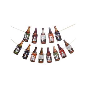 Bunting Banner Creativeor Birthday Banner Reusable Birthday Decoration for Indoor Outdoor Usesingle length28cm total length3m