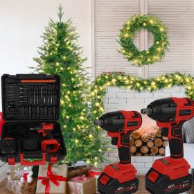 One Piece Portable 48V Cordless Impact Wrench, Cordless Drill Kit, Brushless Impact Wrench, Drill Kit with Batteries