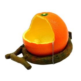 Parrot Spill-Proof Plastic Feeder for Bird Cage (Color: As pic show, Style: Orange)
