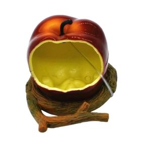 Parrot Spill-Proof Plastic Feeder for Bird Cage (Color: As pic show, Style: Apple)