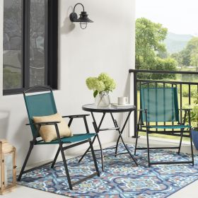 3 Piece Bistro Set (Color: Teal)