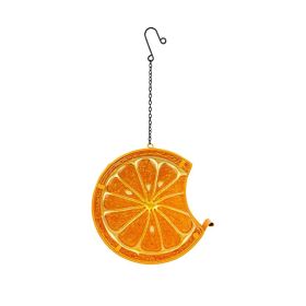 Yard Garden Decoration Hanging Panoramic Outside Bird Feeder(USPS Shiping) (Color: Orange, Type: Bird Feeder)