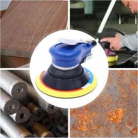 Air Palm Orbital Sander, 6" 10000-RPM High Rotating Speed Air Palm Sander Tool for Rust Removal, Sanding and Fine Polishing of Iron, Plastic, Met (Color: 10000-RPM High Rotating)